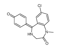 7-chloro-1-methyl-5-(4-oxocyclohexa-2,5-dien-1-ylidene)-3,4-dihydro-1,4-benzodiazepin-2-one Structure