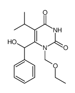 1-(ethoxymethyl)-6-(hydroxy(phenyl)methyl)-5-isopropylpyrimidine-2,4(1H,3H)-dione Structure