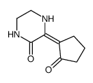 Piperazinone, 3-(2-oxocyclopentylidene)- (9CI) structure