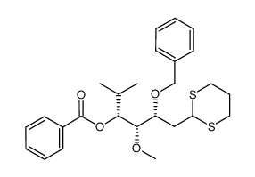(3R,4S,5R)-5-(benzyloxy)-6-(1,3-dithian-2-yl)-4-methoxy-2-methylhexan-3-yl benzoate Structure