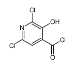 2,6-dichloro-3-hydroxypyridine-4-carbonyl chloride结构式