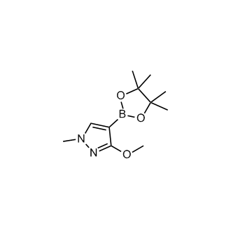 3-甲氧基-1-甲基-4-(4,4,5,5-四甲基-1,3,2-二氧杂硼杂环戊烷-2-基)-1H-吡唑结构式
