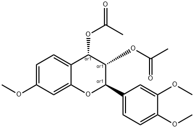 cis-2,3,trans-3,4-3',4',7-Trimethoxy-3,4-flavandiol diacetate Structure