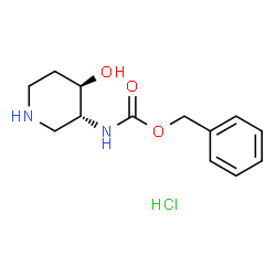Trans-Benzyl (4-Hydroxypiperidin-3-Yl)Carbamate Hydrochloride Structure