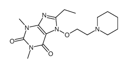 Theophylline, 8-ethyl-7-(2-piperidinoethoxy)- Structure