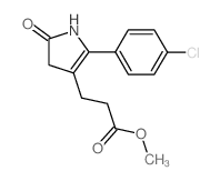 Methyl 3-[2-(4-chlorophenyl)-5-oxo-4,5-dihydro-1H-pyrrol-3-yl]propanoate结构式