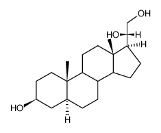 (3α,5β)-Pregnane-3,20,21-triol Structure