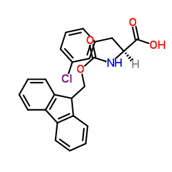N-(9-芴甲氧羰酰基)-D-3-氯苯丙氨酸结构式