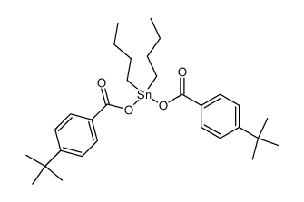 dibutylbis[(p-tert-butylbenzoyl)oxy]stannane结构式
