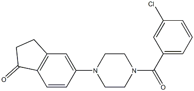 5-(4-(3-chlorobenzoyl)piperazin-1-yl)-2,3-dihydro-1H-inden-1-one结构式