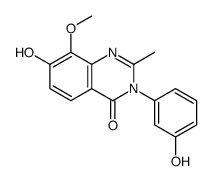 4(3H)-Quinazolinone,7-hydroxy-3-(3-hydroxyphenyl)-8-methoxy-2-methyl-结构式