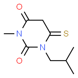 2,4(1H,3H)-Pyrimidinedione,dihydro-3-methyl-1-(2-methylpropyl)-6-thioxo-结构式