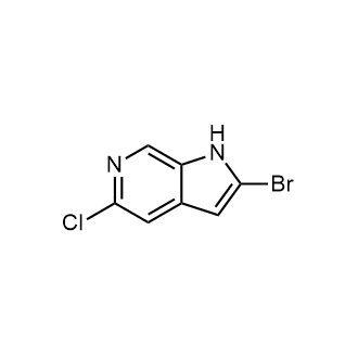 2-溴-5-氯-1H-吡咯并[2,3-c]吡啶结构式