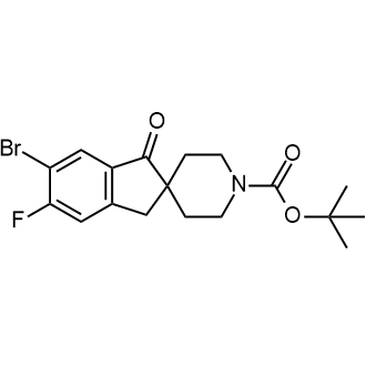 Tert-butyl 6-bromo-5-fluoro-1-oxo-1,3-dihydrospiro[indene-2,4'-piperidine]-1'-carboxylate picture