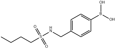 (4-(丁基磺酰胺基甲基)苯基)硼酸结构式
