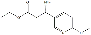 (S)-ethyl 3-amino-3-(6-methoxypyridin-3-yl)propanoate结构式