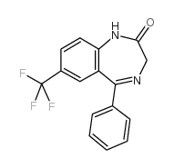 2H-1,4-BENZODIAZEPIN-2-ONE, 1,3-DIHYDRO-5-PHENYL-7-(TRIFLUOROMETHYL)- Structure