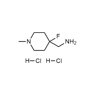 (4-Fluoro-1-methylpiperidin-4-yl)methanamine dihydrochloride structure