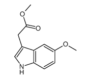 2-(5-甲氧基-1H-吲哚-3-基)乙酸甲酯结构式