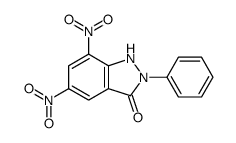 5,7-dinitro-2-phenyl-1H-indazol-3-one结构式