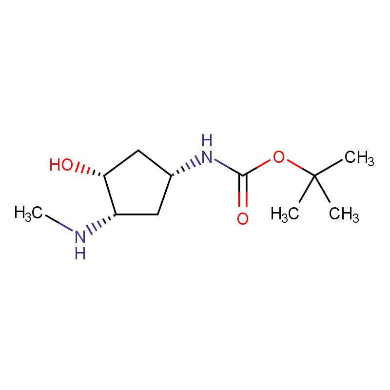 tert-butyl ((1R,3R,4S)-3-hydroxy-4-(methylamino)cyclopentyl)carbamate图片