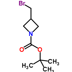 1-BOC-3-(溴甲基)氮杂环丁烷结构式