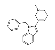 1-benzyl-2-(1-methyl-3,6-dihydro-2H-pyridin-5-yl)indole结构式