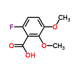 6-氟-2,3-二甲氧基苯甲酸结构式