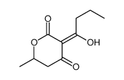 3-(1-hydroxybutylidene)-6-methyloxane-2,4-dione结构式