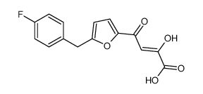 4-[5-[(4-fluorophenyl)methyl]furan-2-yl]-2-hydroxy-4-oxobut-2-enoic acid Structure