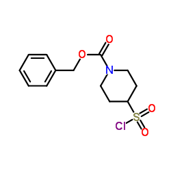 N-苄氧羰基-4-哌啶磺酰氯结构式