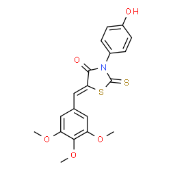 (Z)-3-(4-hydroxyphenyl)-2-thioxo-5-(3,4,5-trimethoxybenzylidene)thiazolidin-4-one Structure