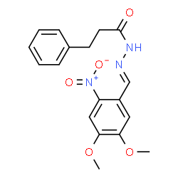 N'-(4,5-dimethoxy-2-nitrobenzylidene)-3-phenylpropanohydrazide结构式