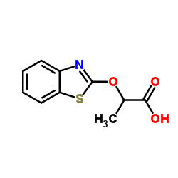 Propanoic acid, 2-(2-benzothiazolyloxy)- (9CI) Structure
