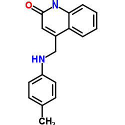 4-{[(4-Methylphenyl)amino]methyl}-2(1H)-quinolinone结构式