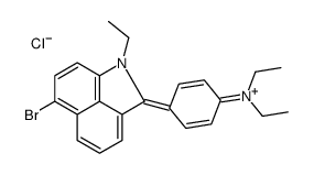 6-bromo-2-[4-(diethylamino)phenyl]-1-ethylbenz[cd]indolium chloride Structure