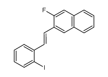 trans-1-(2-Fluor-3-naphthyl)-2-(o-jodphenyl)aethylen结构式