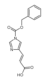 (E)-3-(1-((benzyloxy)carbonyl)-1H-imidazol-4-yl)acrylic acid结构式