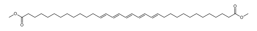 dimethyl all-(E)-tetratriaconta-13,15,17,19,21-pentaenedioate Structure