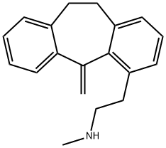 10,11-Dihydro-N-methyl-5-methylene-5H-dibenzo[a,d]cycloheptene-4-ethanamine结构式