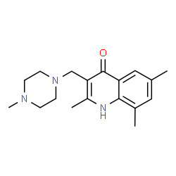 2,6,8-trimethyl-3-[(4-methyl-1-piperazinyl)methyl]-4-quinolinol Structure
