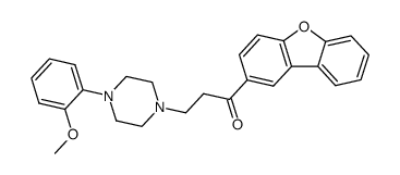 1-dibenzofuran-2-yl-3-[4-(2-methoxy-phenyl)-piperazin-1-yl]-propan-1-one Structure