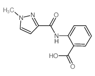 2-[(1-甲基-1H-吡唑-3-羰基)-氨基]-苯甲酸结构式