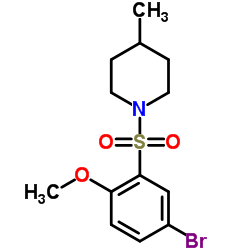 1-[(5-Bromo-2-methoxyphenyl)sulfonyl]-4-methylpiperidine Structure