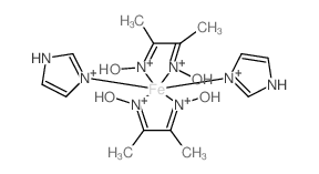 Iron,bis[[2,3-butanedione 2,3-di(oximato-kN)](1-)]bis(1H-imidazole-kN3)-, (OC-6-12)-结构式