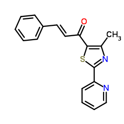 (2E)-1-[4-Methyl-2-(2-pyridinyl)-1,3-thiazol-5-yl]-3-phenyl-2-propen-1-one结构式