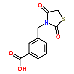 3-[(2,4-Dioxo-1,3-thiazolidin-3-yl)methyl]benzoic acid Structure