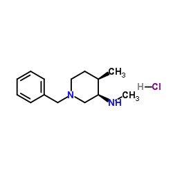 (3R,4R)-1-Benzyl-N,4-dimethyl-3-piperidinamine hydrochloride (1:1) Structure