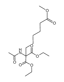 1,1-diethyl 6-methyl 1-acetamidohexane-1,1,6-tricarboxylate Structure