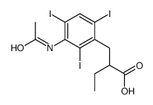 2-Ethyl-3-(3-acetylamino-2,4,6-triiodophenyl)propanoic acid结构式